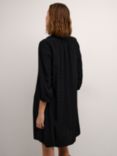 KAFFE Alice 3/4 Sleeve A-Line Fit Mini Dress, Deep Black