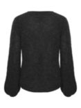 Soaked In Luxury Tuesday Long Sleeve V-Neck Wool Jumper, Black