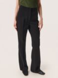 Soaked In Luxury Corinne High Waisted Wide Legs Trousers, Black