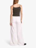 Current/Elliott The Markey Linen Blend Wide Leg Trousers, White