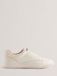 Ted Baker Brentfd Textured Leather Low Top Trainers, White