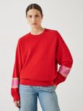 HUSH Paula Ombre Sleeve Jumper, Red