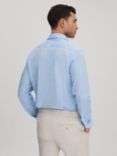 Reiss Fletcher Long Sleeve Shirt, Blue/White