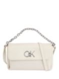 Calvin Klein Mini Jacquard Weave Crossbody Bag, Ecru