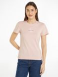 Calvin Klein Cotton Logo Slim T-shirt, Sepia Rose