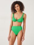 HUSH Chloe Rib Bikini Top, Green