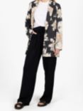 Tutti & Co Grove Floral Print Oversized Blazer, Black/Multi