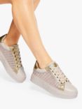 Kurt Geiger London Kensington Stripe Cupsole Trainers, Gold