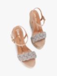 KG Kurt Geiger Sadie Embellished Strap Wedge Sandals, Blush