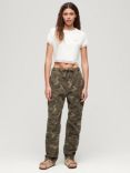 Superdry Low Rise Parachute Cargo Trousers, Outline Camo