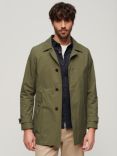 Superdry The Merchant Store Car Coat, Chive Green