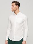 Superdry Organic Cotton Studios Linen Button Down Shirt, Optic