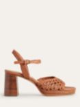 Boden Embellished Leather Sandals, Tan