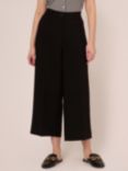 Adrianna Papell Tailored WIde Leg Cropped Trousers, Black