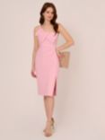Adrianna Papell Knit Crepe Bow Detail Dress, Pink Chill