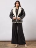 Closet London Oversized Shearling Jacket, Chocolate