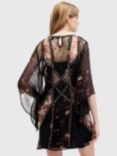 AllSaints Lucia Kora Embellished Mini Dress, Black/Multi
