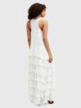 AllSaints Cavarly Tiered Hi-Low Hem Maxi Dress, White