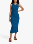 Chinti & Parker Ibiza Crotchet Linen Blend Midi Dress, Blue