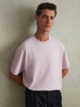 Reiss Tate Cotton Crew Neck T-Shirt, Light Lilac