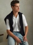 Reiss Murray Ribbed Knit Shirt, Optic White