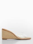 Mango Cala Wedge Sandals, Light Pastel Pink