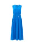 Great Plains Island Georgette V Neck Maxi Dress, Santorini Blue