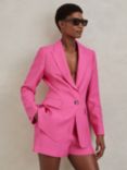 Reiss Hewey Single Breasted Blazer, Pink