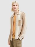 AllSaints Truck Long Sleeve Cardigan, Dust Taupe