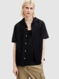 AllSaints Quinta Short Sleeve Shirt, Jet Black