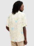 AllSaints Nevada Floral Print Short Sleeve Shirt, Wicker White/Multi