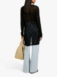 SISLEY Crepe Yarn Long Cardigan