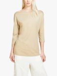 SISLEY Boat Neck T-Shirt, Beige