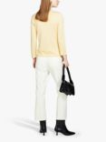 SISLEY Plain Tailored Cropped Trousers, Cream