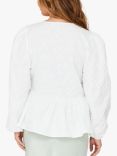 A-VIEW Susanna Wrap Jacquard Blouse, White