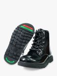 ToeZone Susie Patent Side Zip Boots, Black