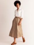Florence Linen Honeycomb Geometric Skirt, Rubber