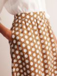 Florence Linen Honeycomb Geometric Skirt, Rubber