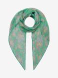 Brora Liberty Jade Paisley Silk Scarf, Green