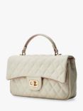 Moda in Pelle Sabrina Quilted Crossbody Bag, Off White