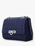 Moda in Pelle Cheryl Tweed Chain Strap Crossbody Bag