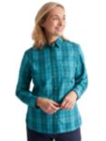 Rohan Coast Long Sleeve Check Shirt, Deep Teal/Cove