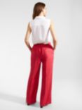 Hobbs Mirabel Linen Trousers, Raspberry Pink