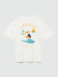 Mango Kids' Origins Back Graphic T-Shirt, White/Multi
