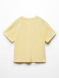 Mango Kids' Amore Slogan T-Shirt, Yellow
