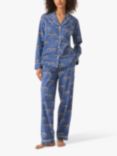 myza Organic Cotton Long Sleeve Pyjama Set, Lovely Leopards
