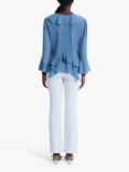 James Lakeland Chiffon Ruffle Top, Denim