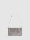 Reiss Soho Embellished Chainmail Shoulder Bag, Silver