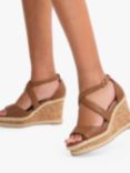 Carvela Kross Wedge Heel Sandals, Brown Tan