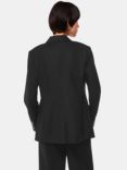 Whistles Lindsey Linen Blend Double Breasted Suit Blazer, Black